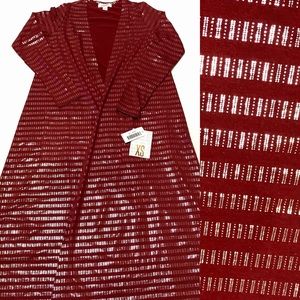 Lularoe red and silver Xs elegant Sarah